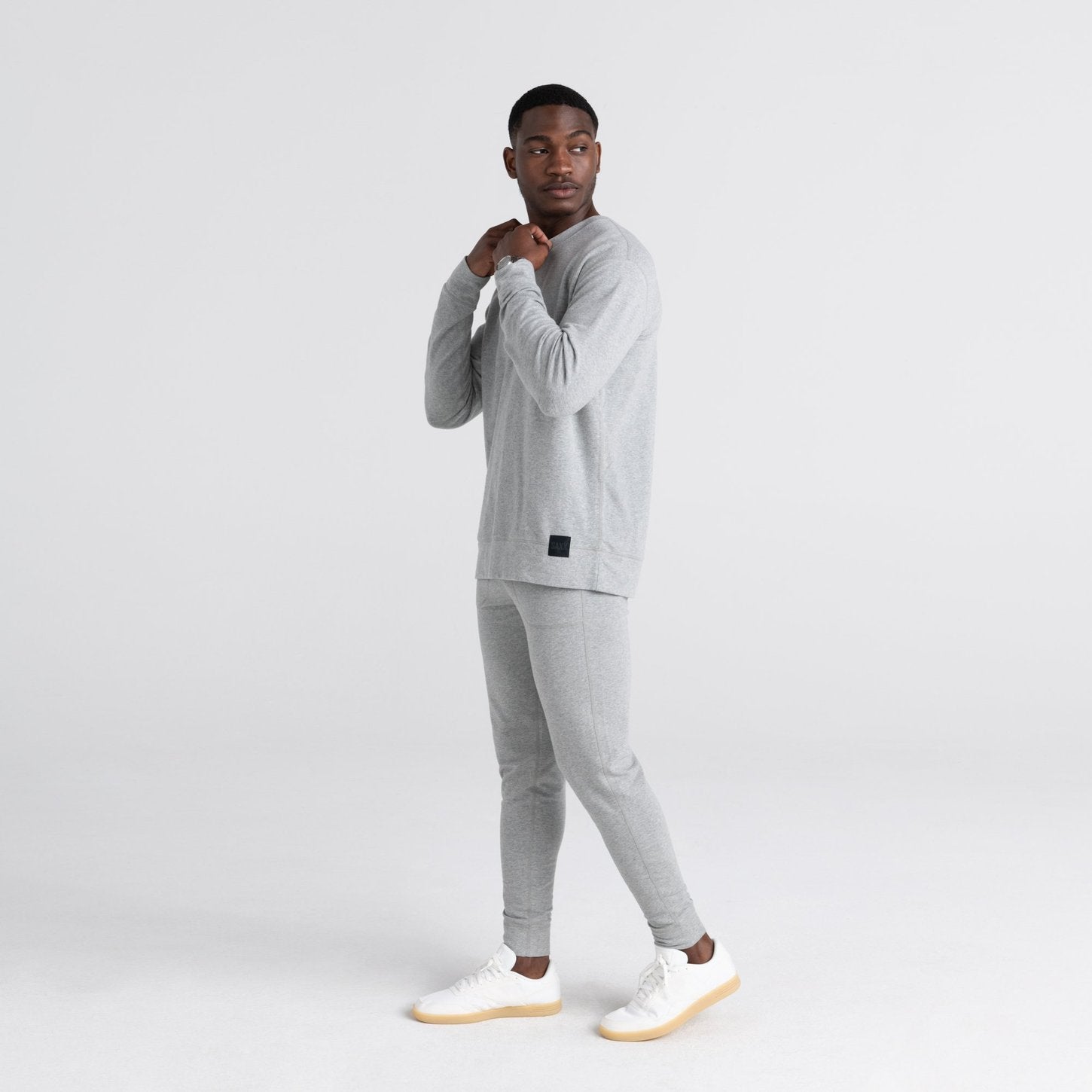 3SIX FIVE LS CREW - ASH GREY HEATHER