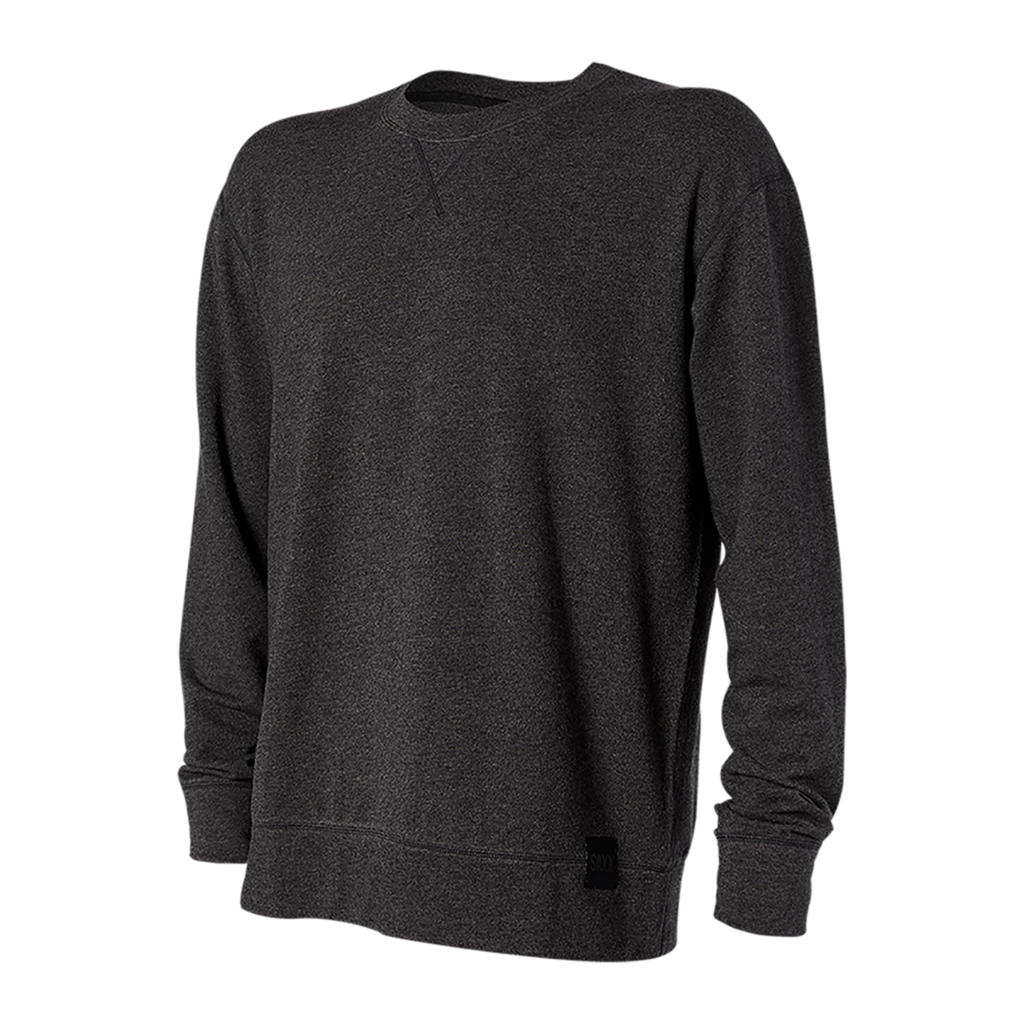 3SIX FIVE LS CREW - BLACK HEATHER