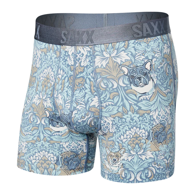 22ND CENTURY SILK BOXER BRIEF- FLEUR DE PUGS