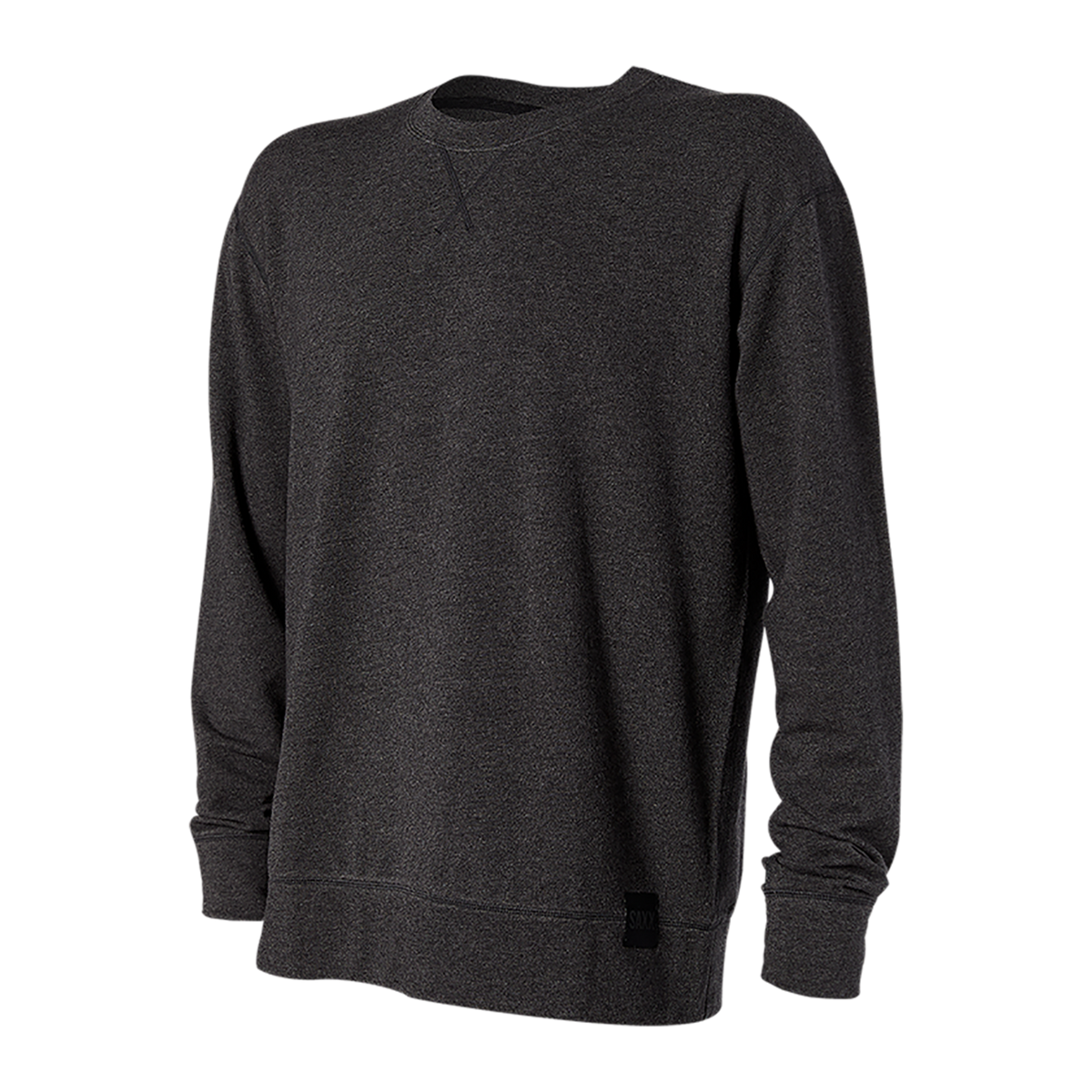 3SIX FIVE LS CREW - BLACK HEATHER