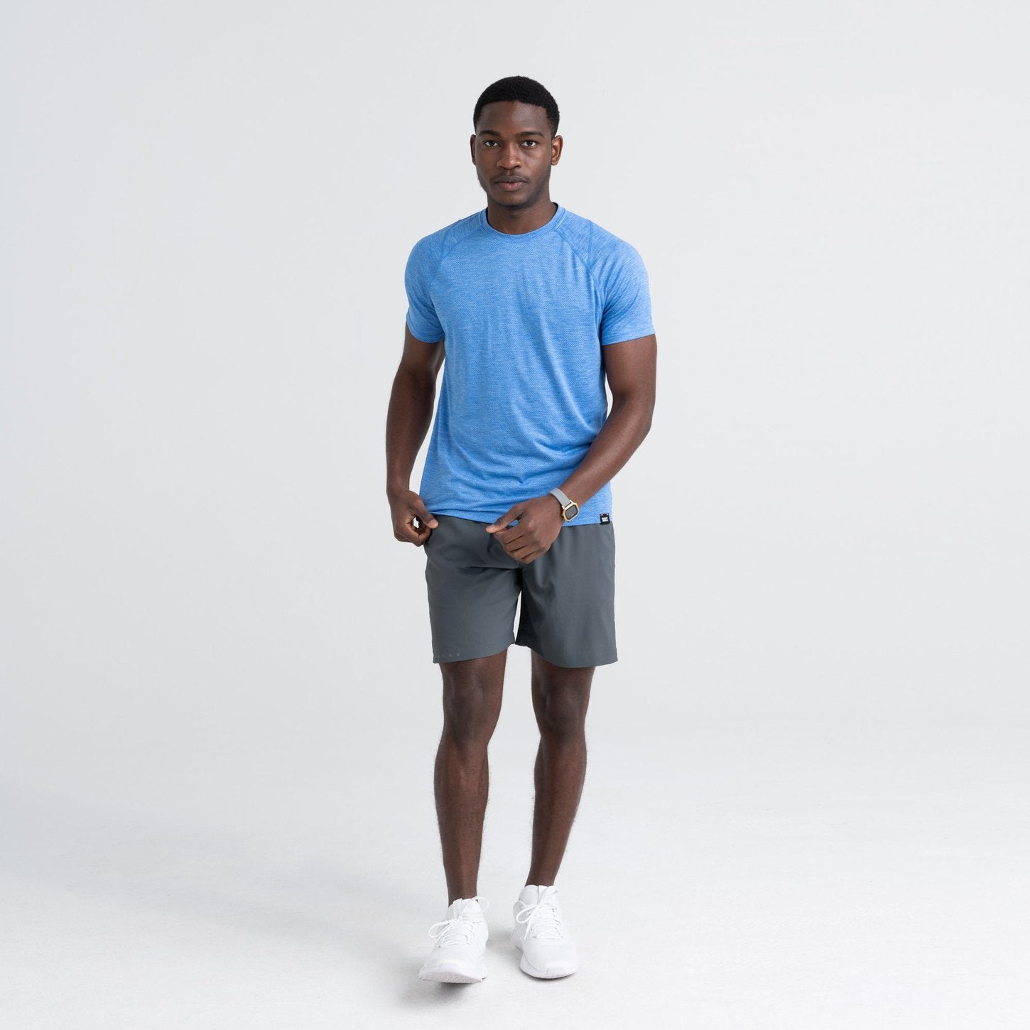 AERATOR SS TEE - RACER BLUE HEATHER